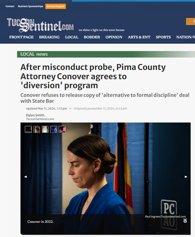 FREE CRIME BUS - CALL TO ACTION!!; County Attorney Laura Conover Monitored by State Bar for Committing Misconduct; Going deeper on Tucson Domestic Terrorism Stop Cop City Event